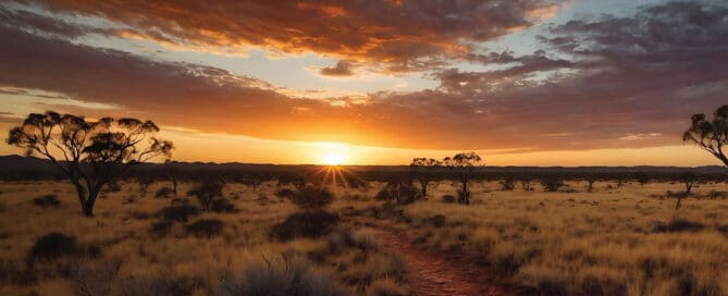 Remote Country 5 Sun setting in the Outback | image for the Remote Country Industries page.